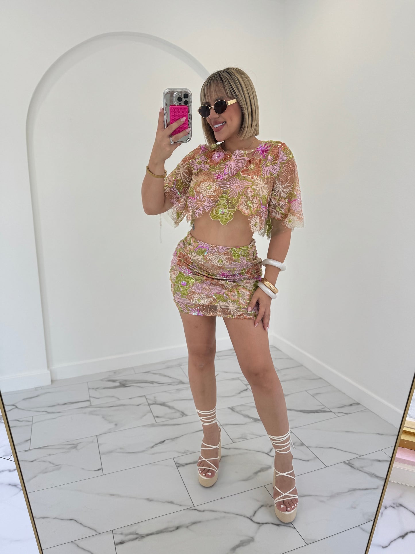 Bloomy sequins set