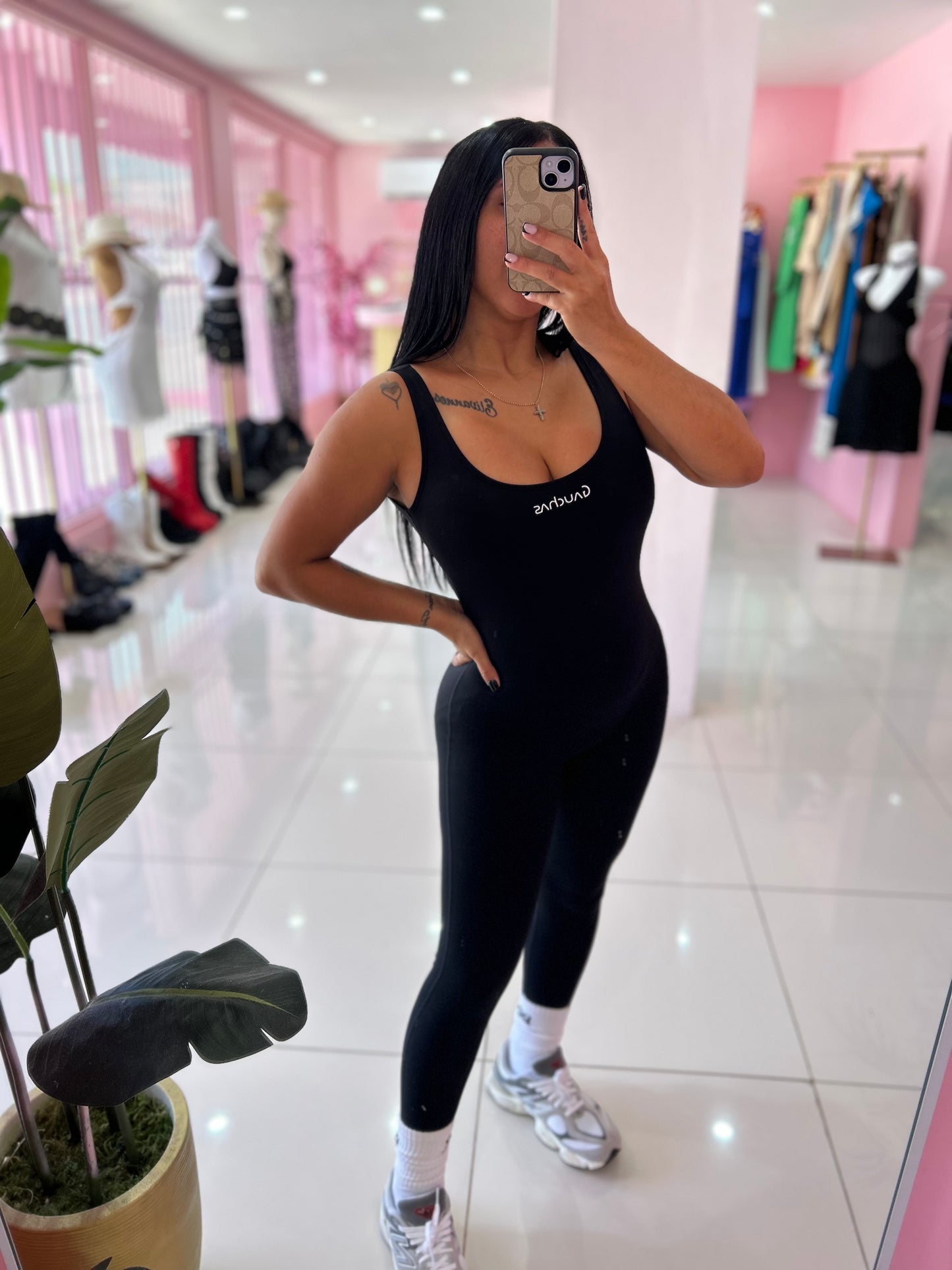 Skinny jumpsuit fruncido sport