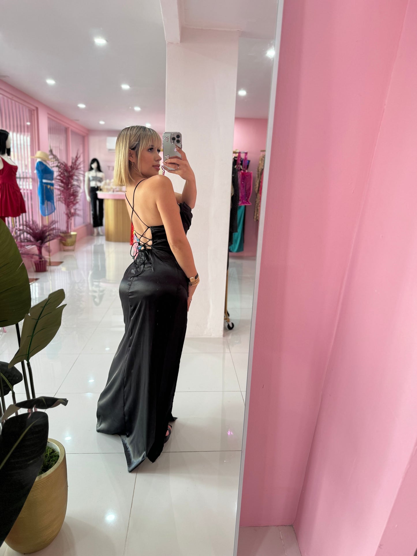 Satin Fiesta Long Dress