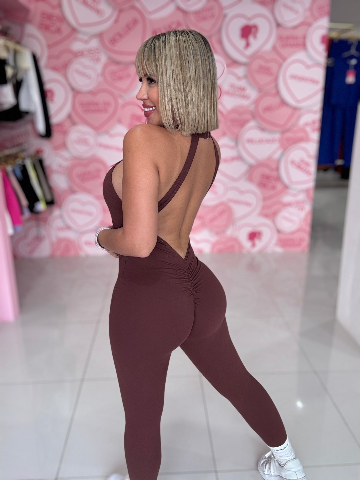 Skinny Neck Sport Jumpsuit