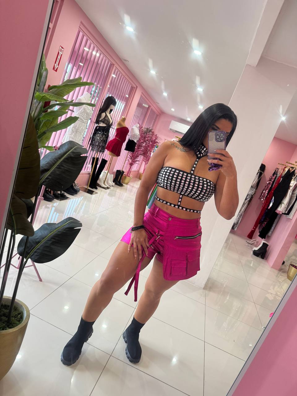 Metallic Skort