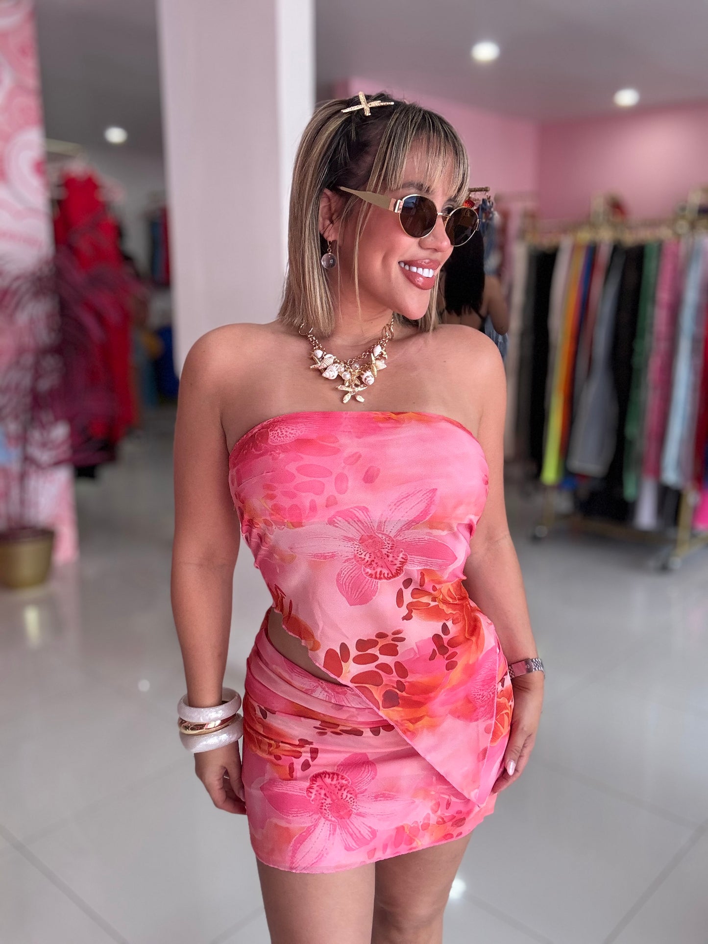 Pinky strapless set