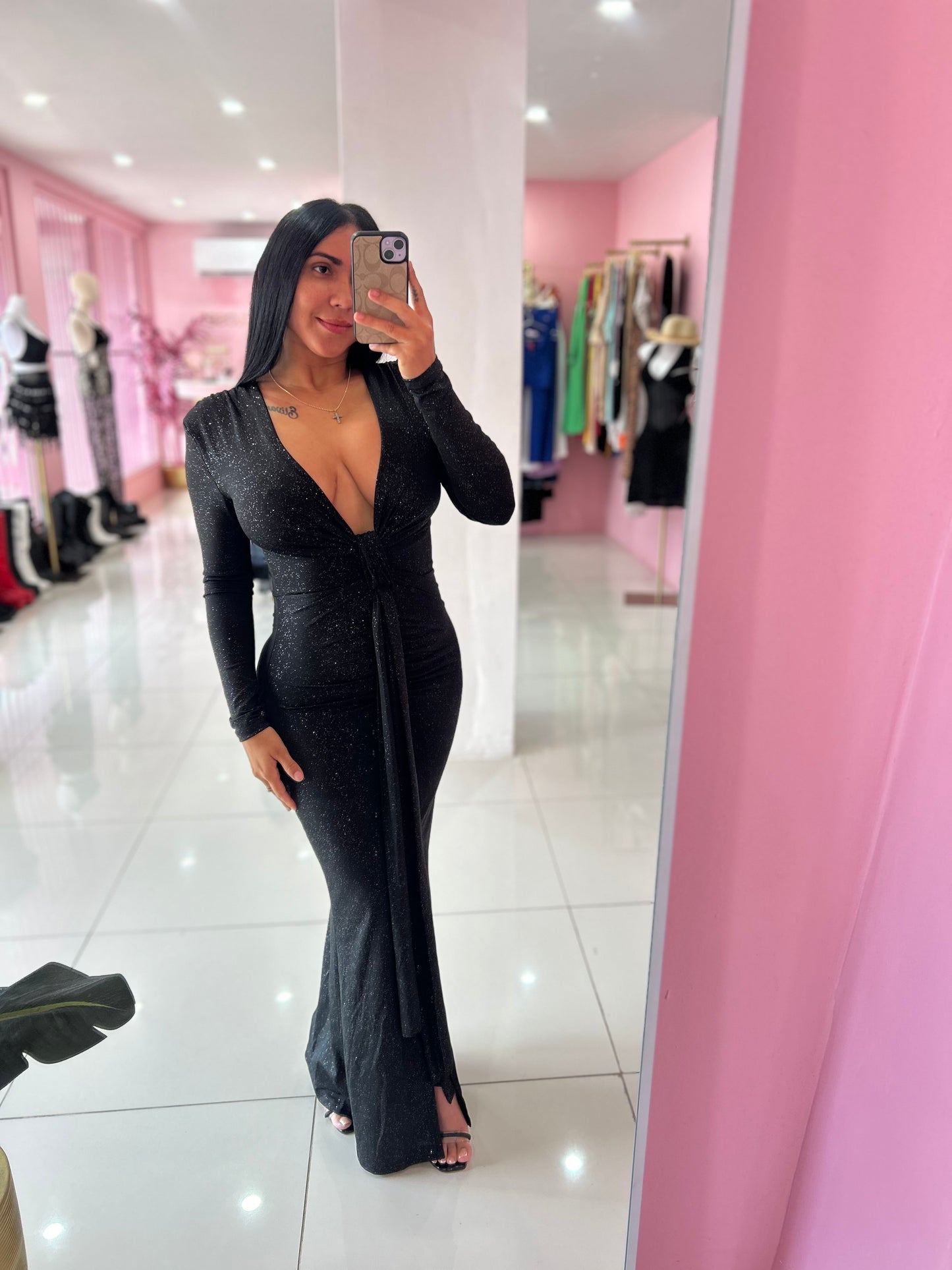 Hombrera Elegant Long Dress