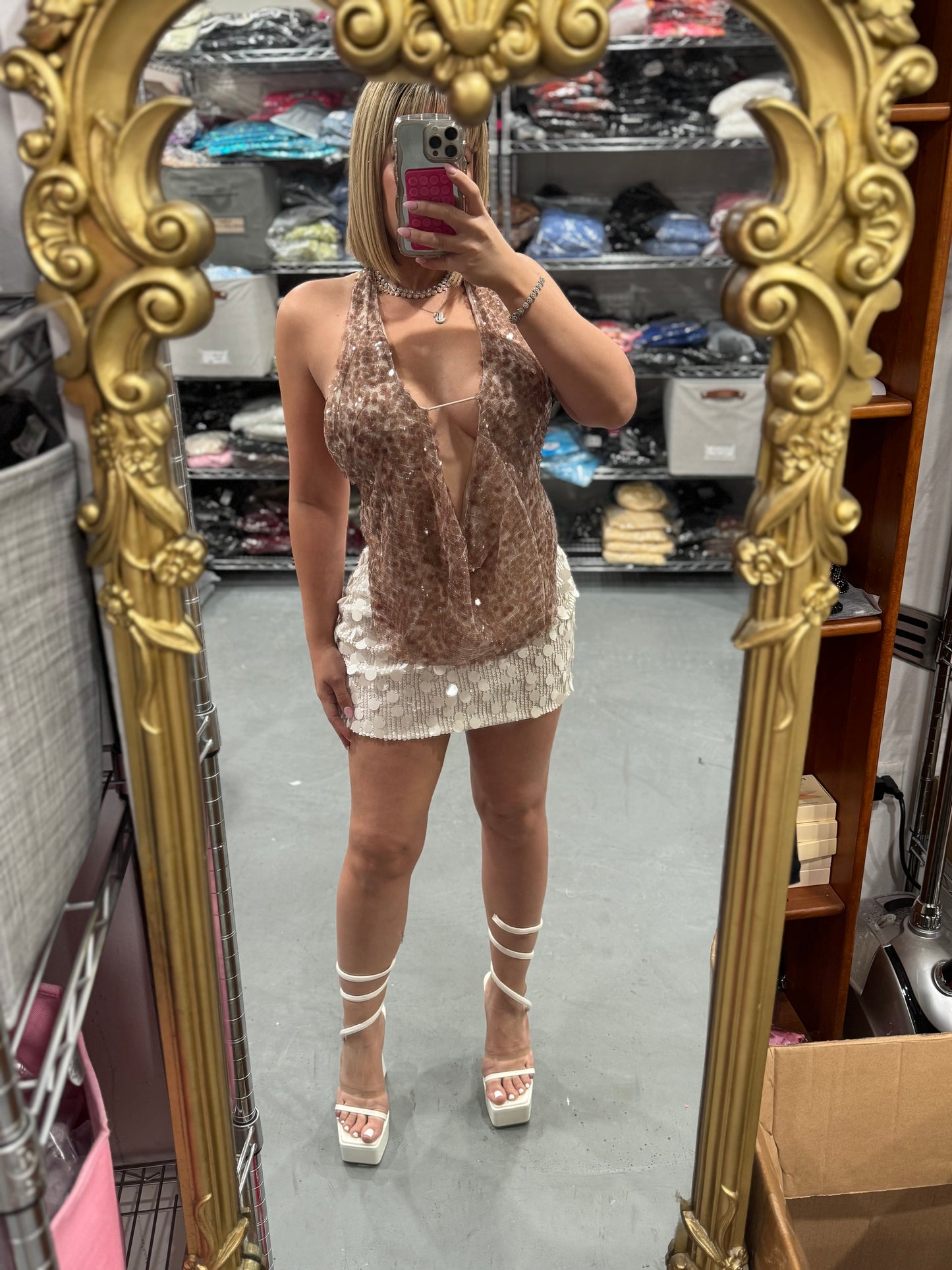 Sequins Colors halter top