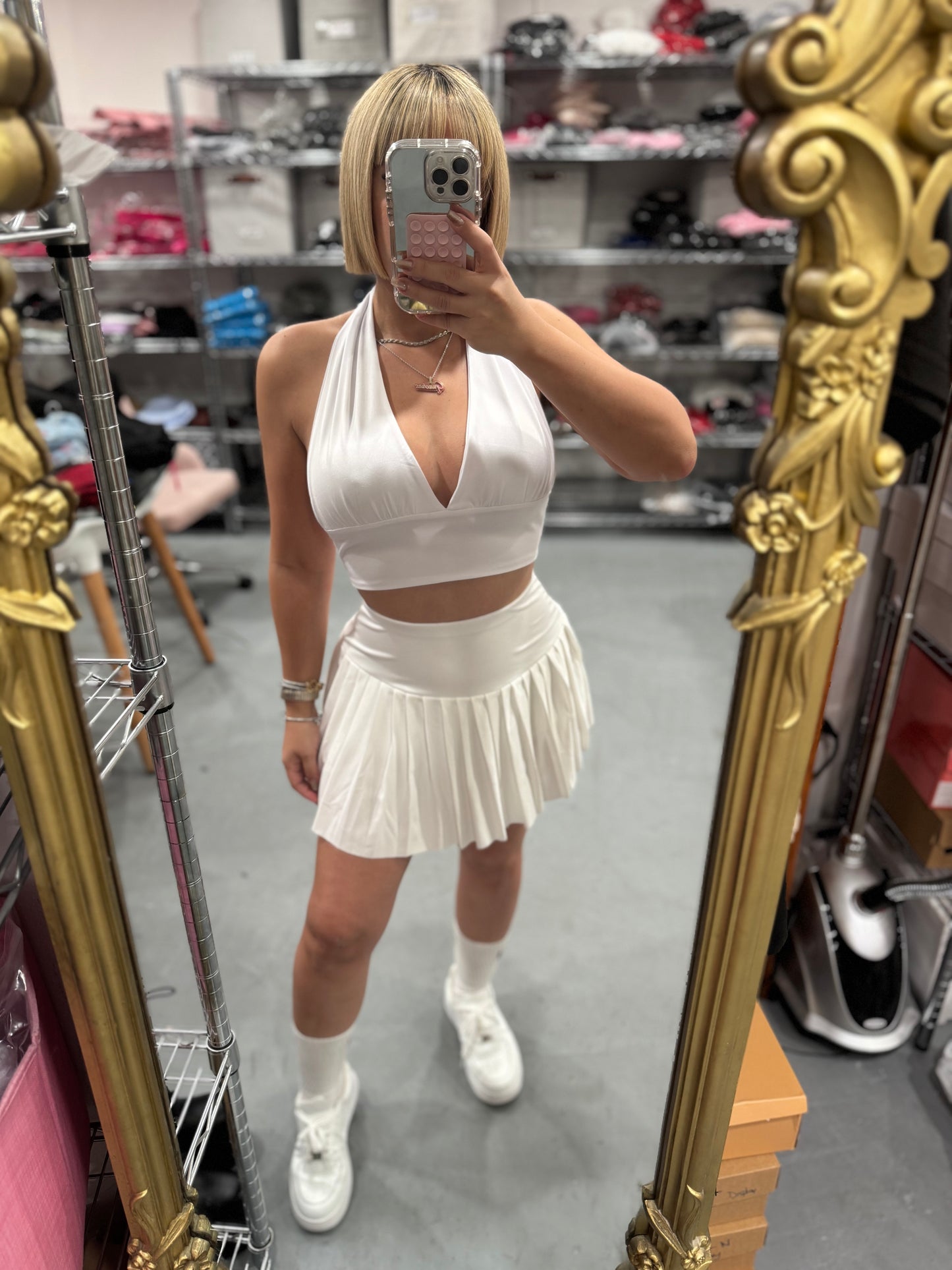 Halter V Crop Top