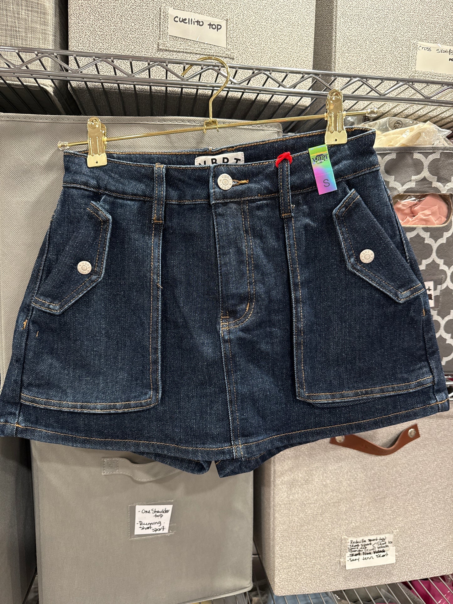Vibrant Dark Blue skort