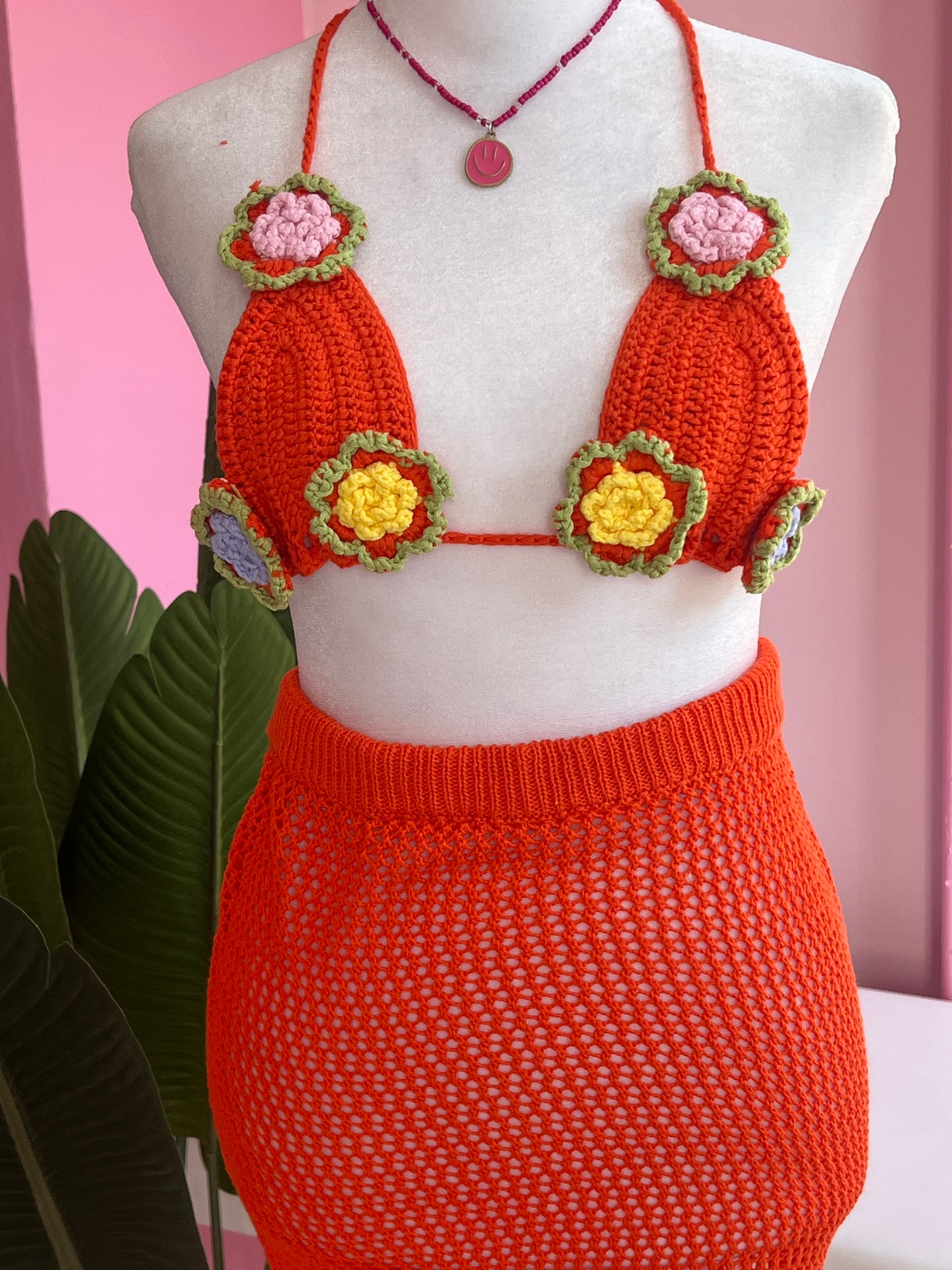 Flower Crochet Maxi set
