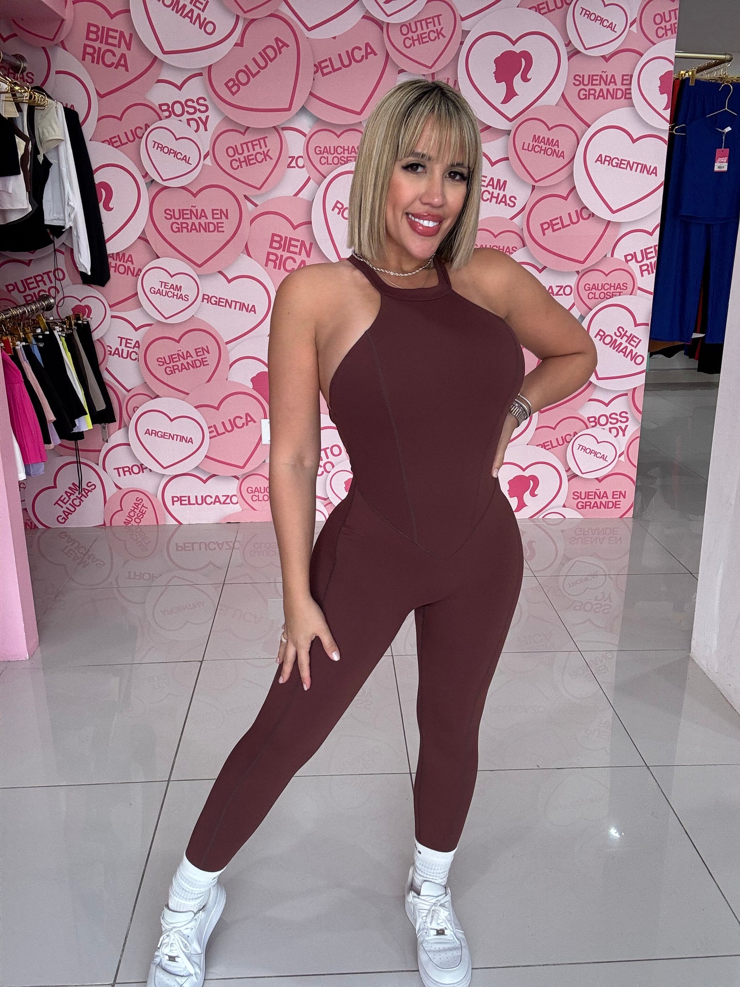 Skinny Neck Sport Jumpsuit