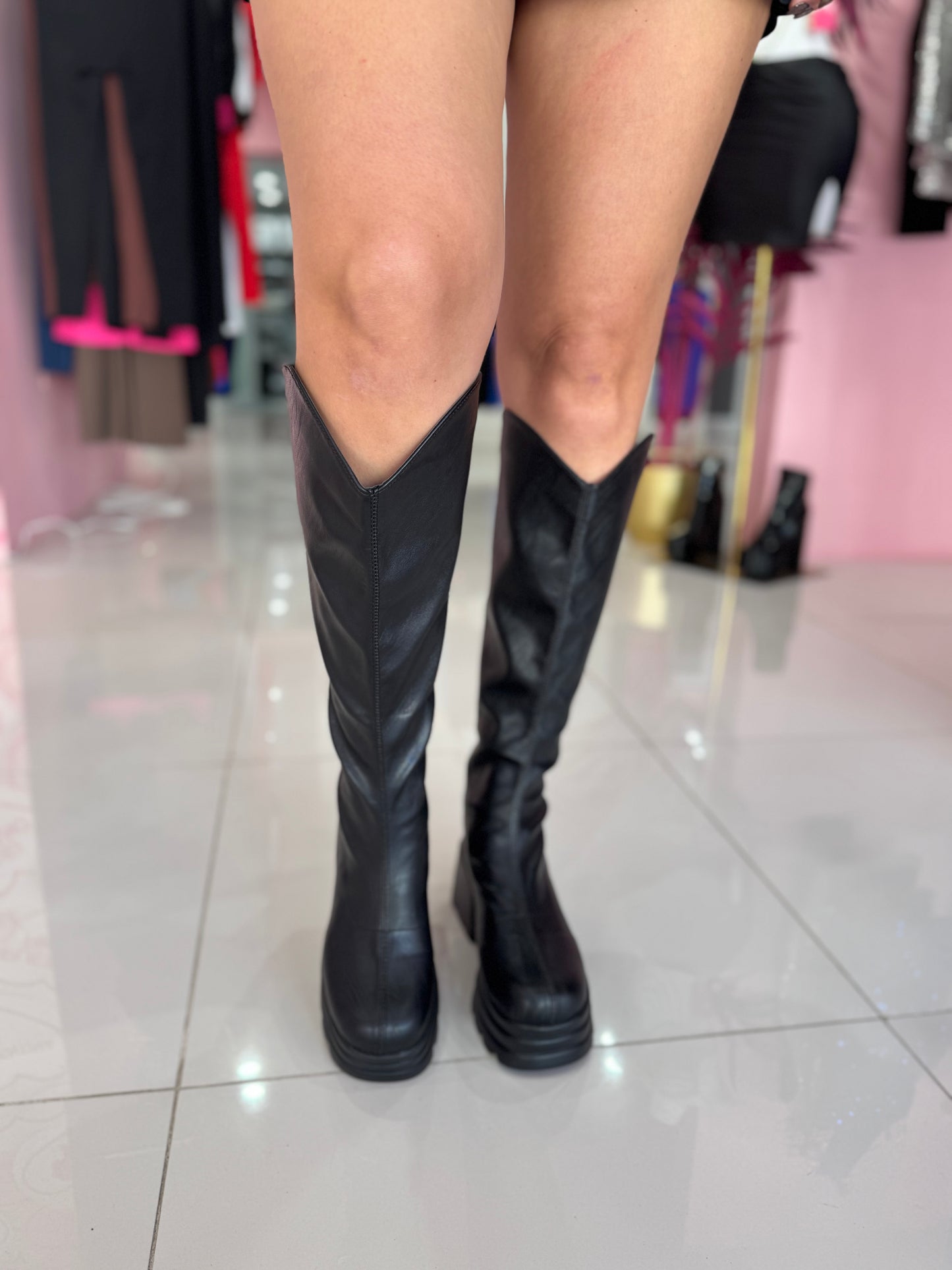 Leather Sock Plataforma Altas