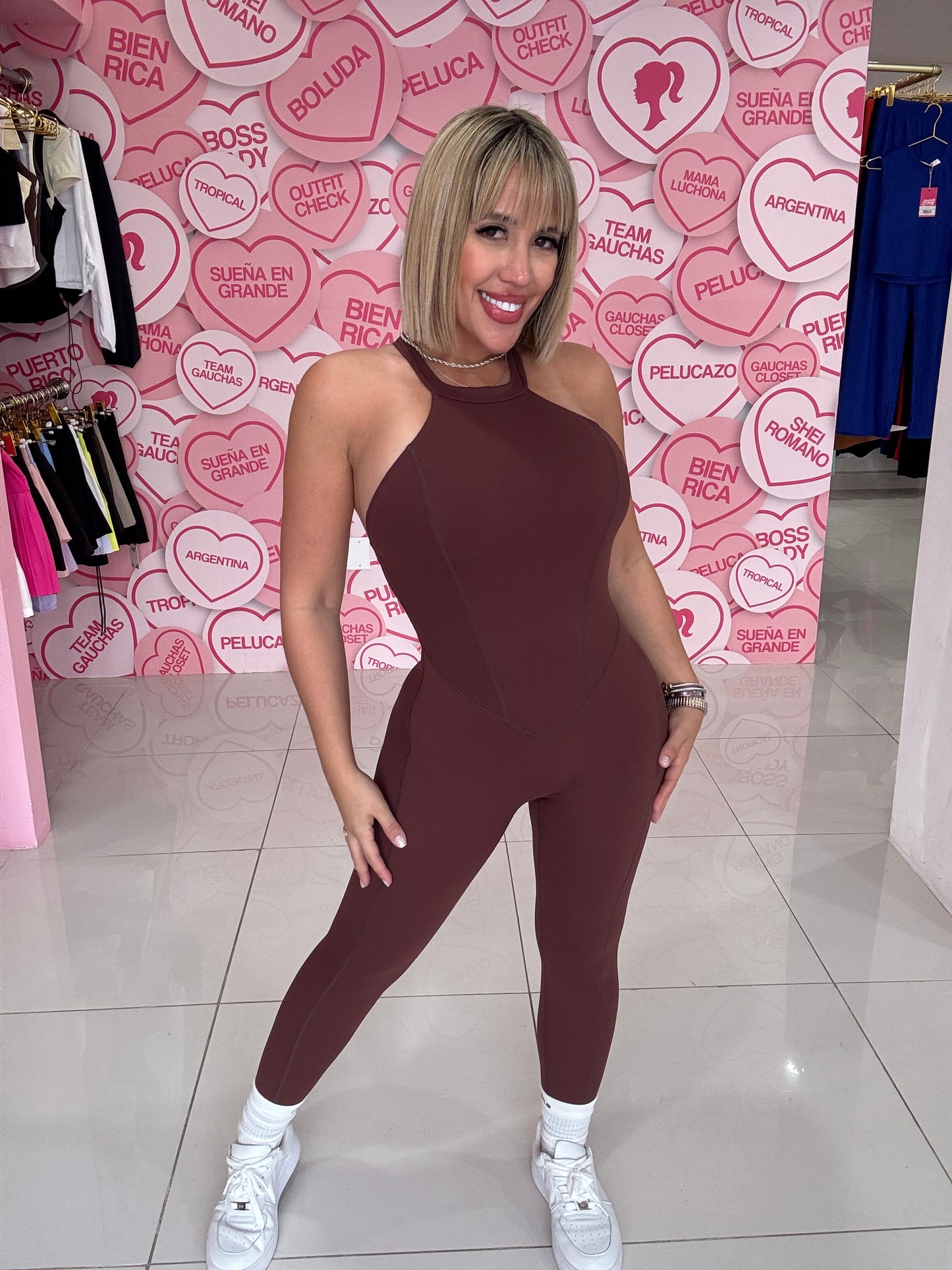 Skinny Neck Sport Jumpsuit