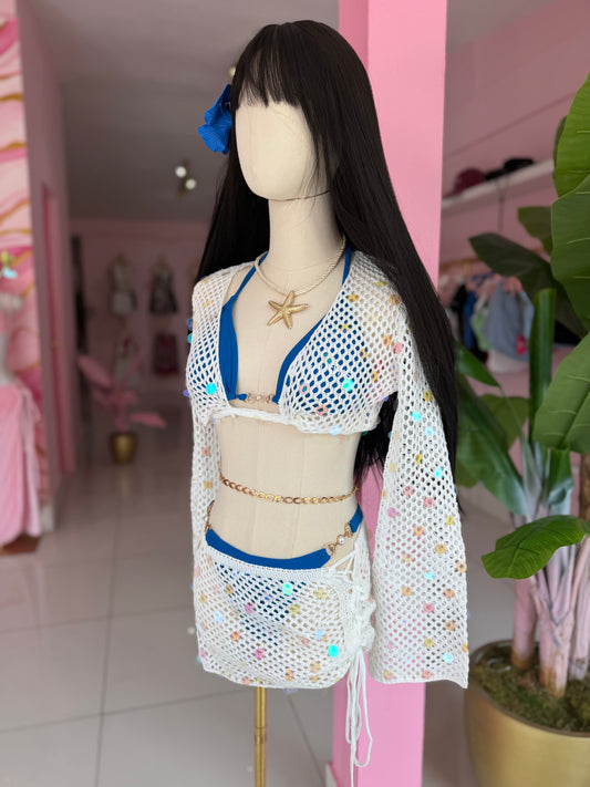 Crochet white set