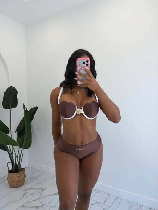 Brown shell bikini