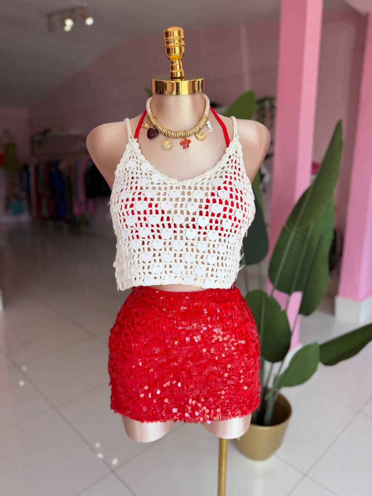 Crochet Ivory top