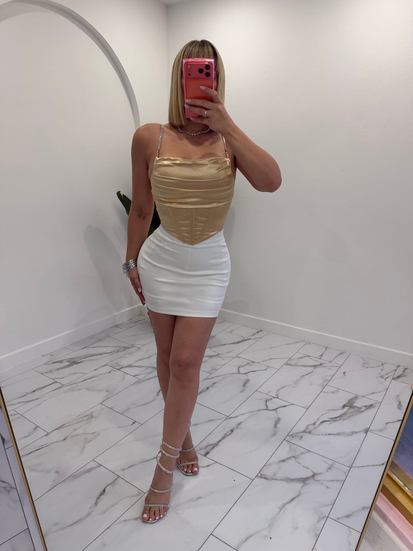 Satin Corset Rhineston