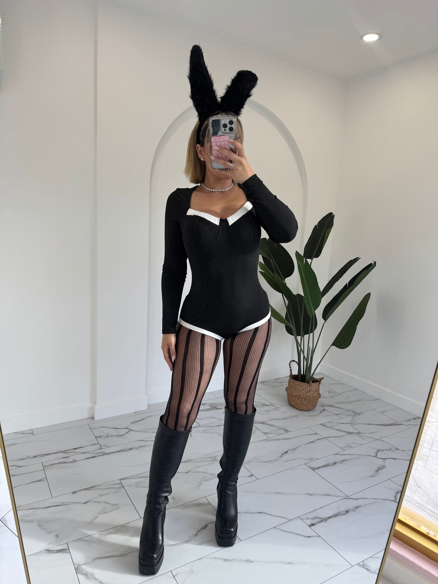 Fluffy bunny orejitas disfraz