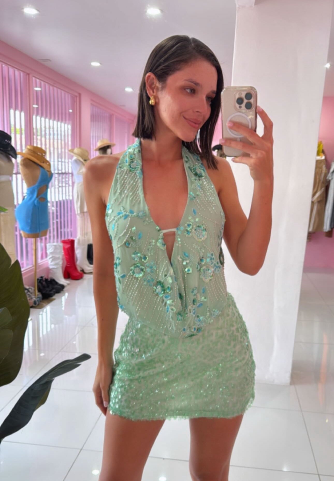 Fancy Sequins Halter top