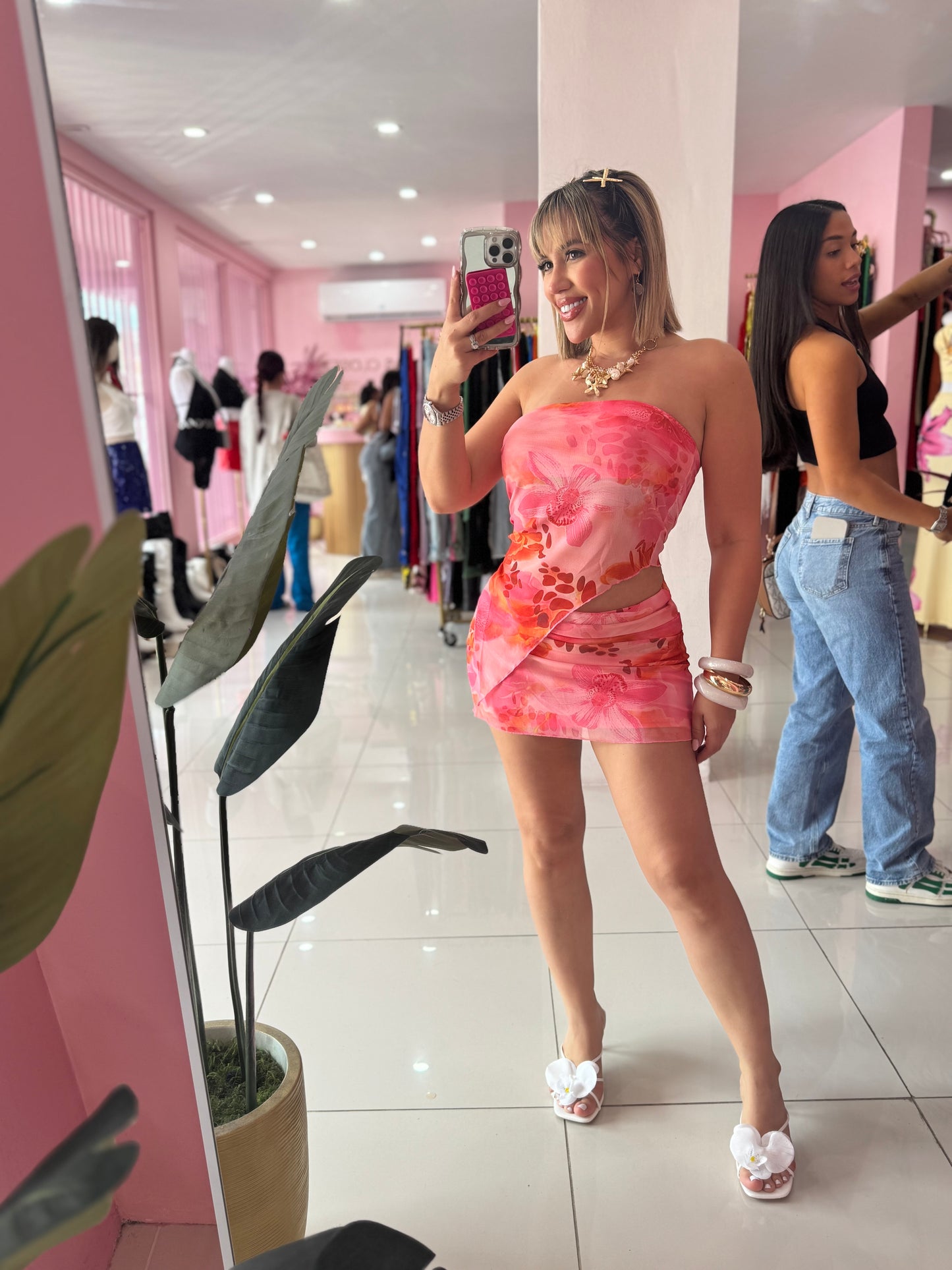 Pinky strapless set