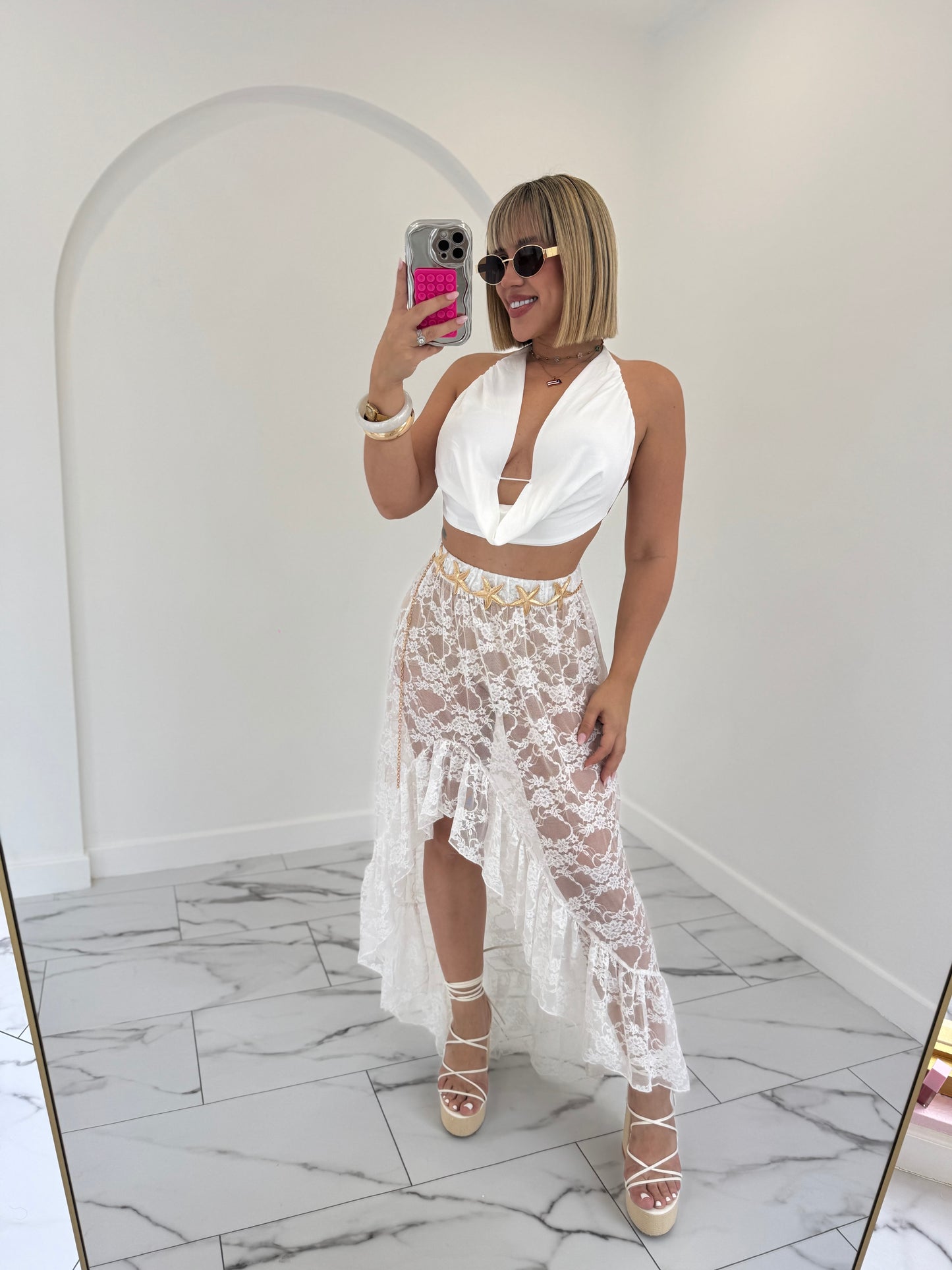 Maxi encaje skirt