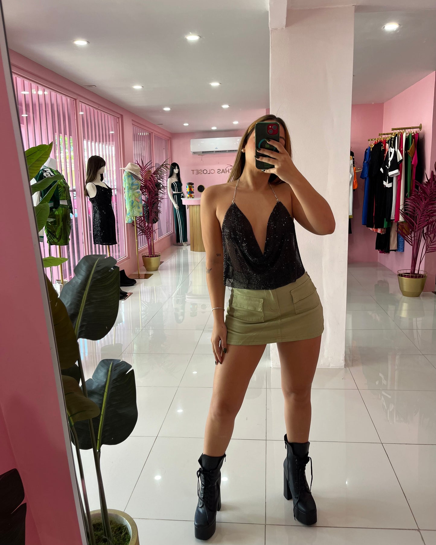 Otoño denim skort