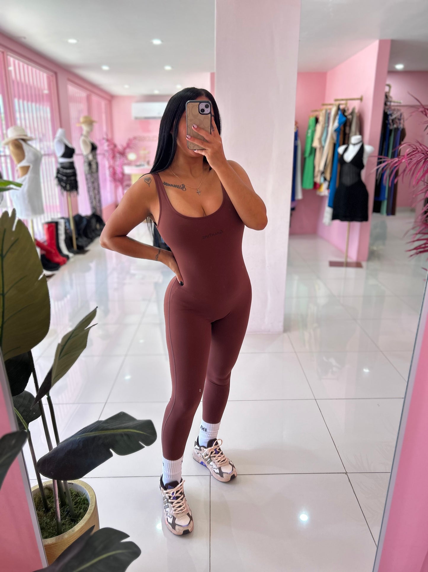 Skinny jumpsuit fruncido sport