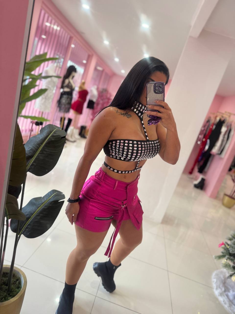 Metallic Skort