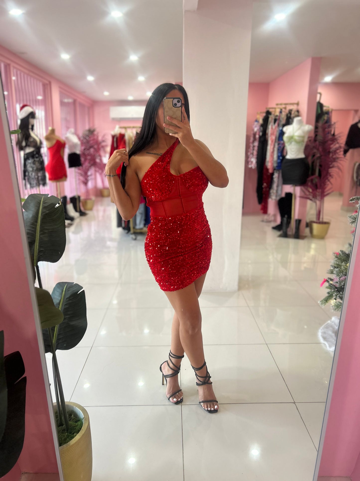 Cross lentejuelas dress