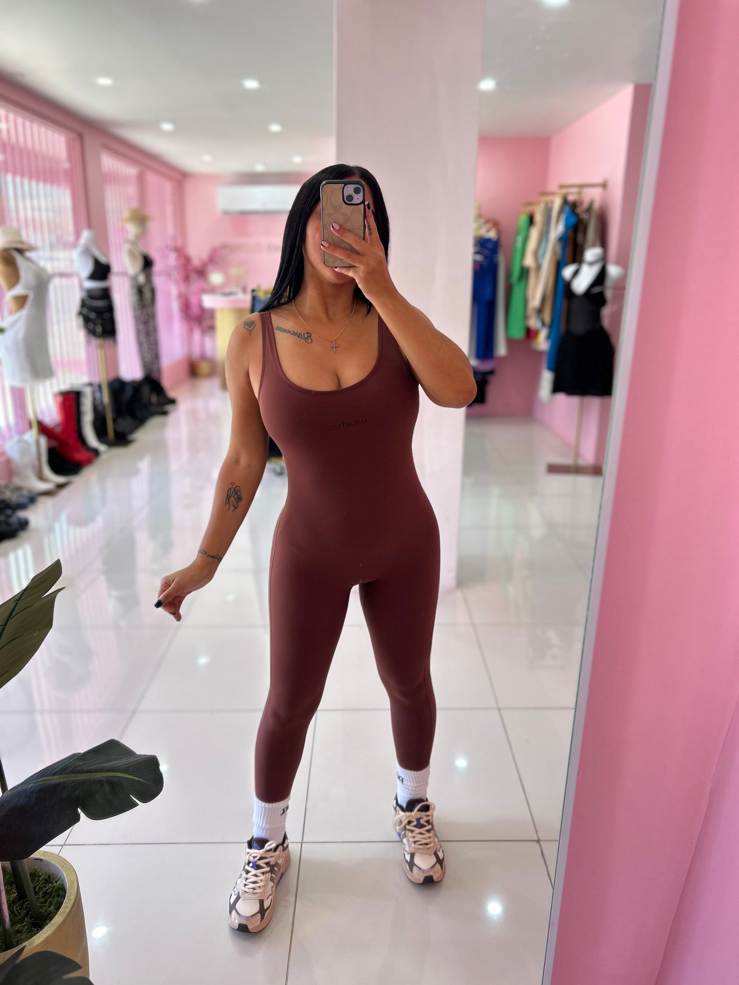 Skinny jumpsuit fruncido sport