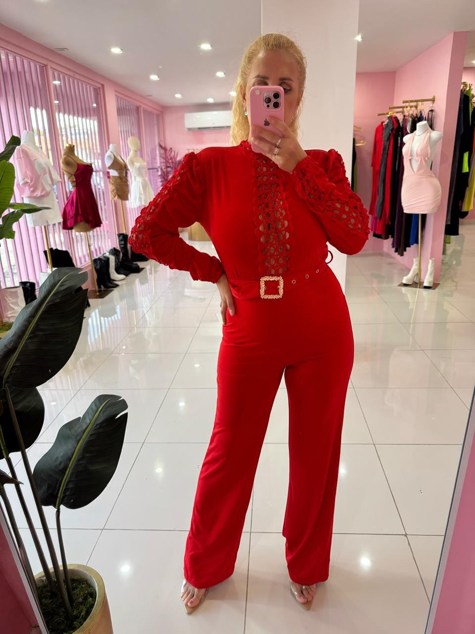 Jumpsuit elegant Red