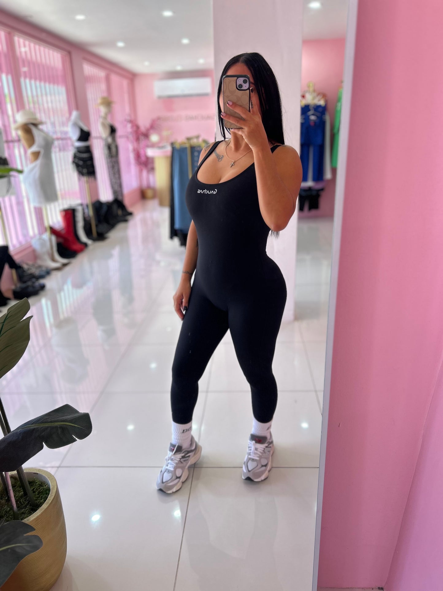 Skinny jumpsuit fruncido sport