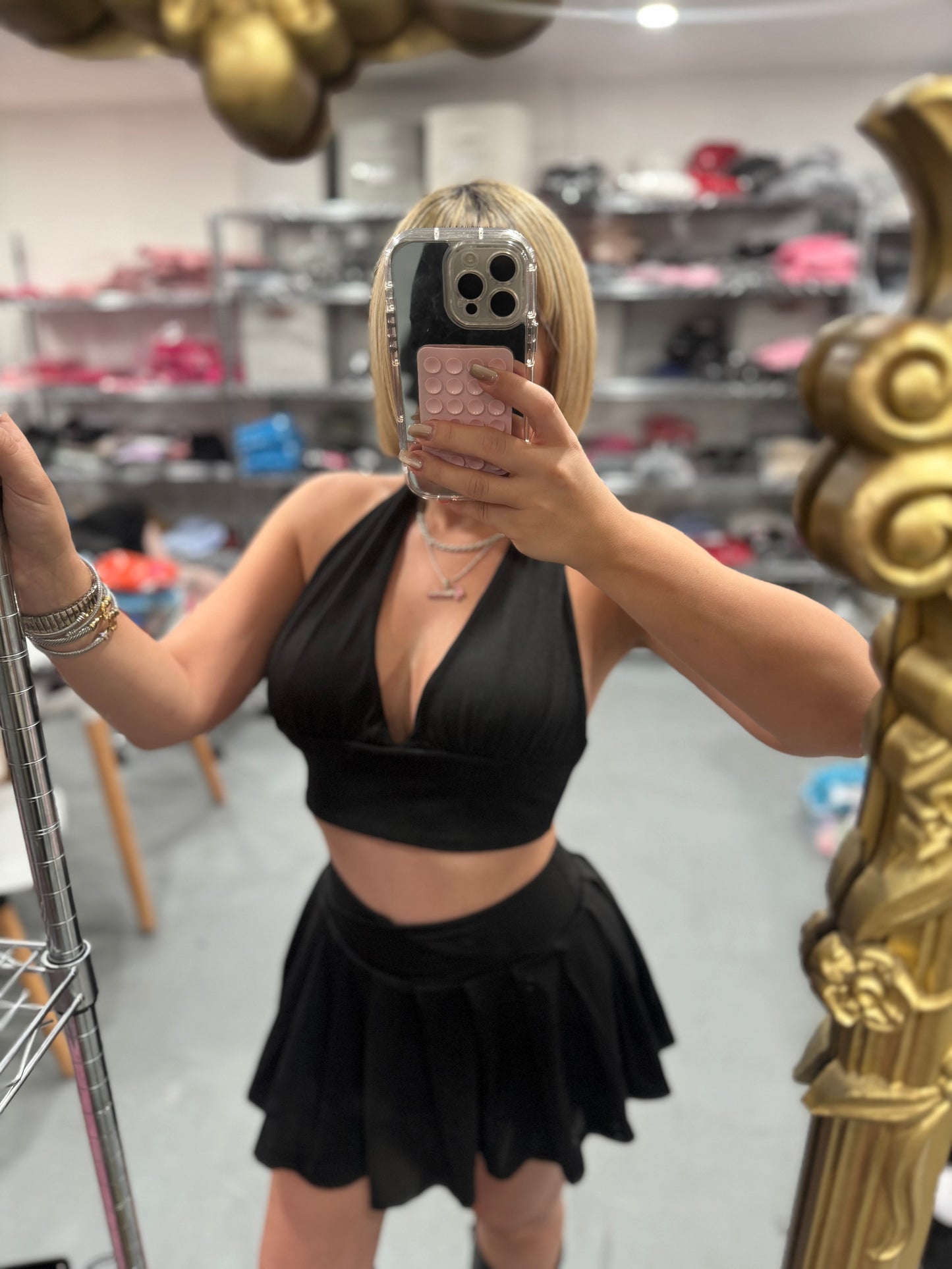 Halter V Crop Top