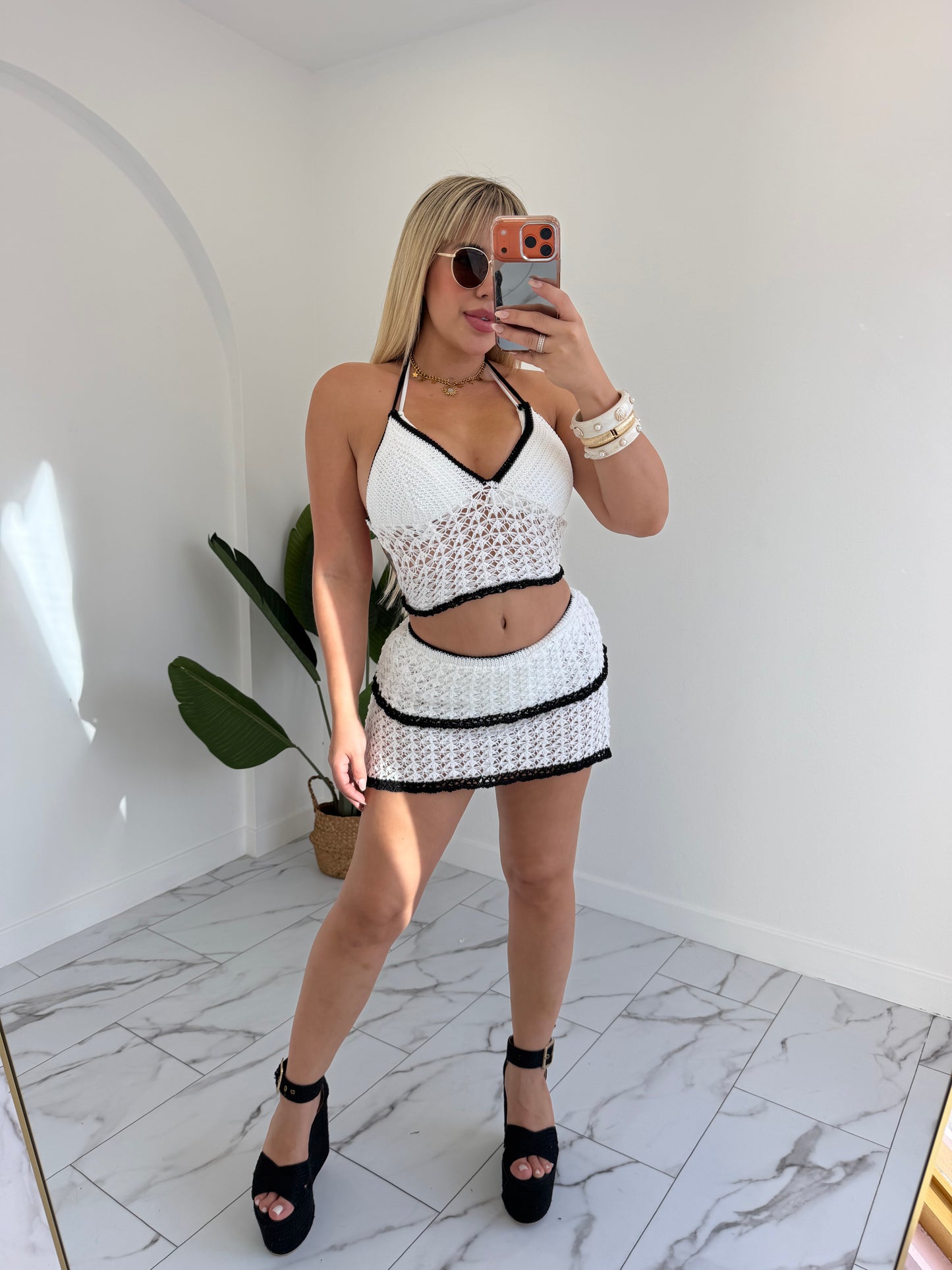Crochet skirt set BN