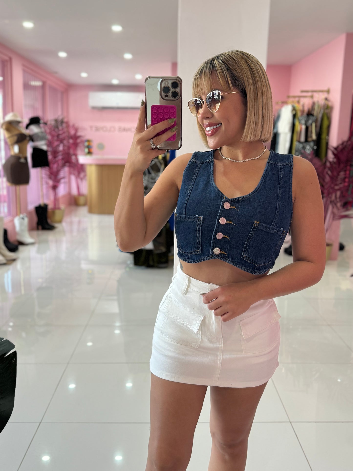 Otoño denim skort
