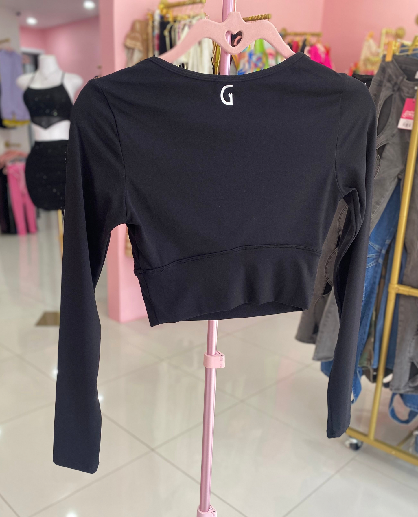 Ruffles Manga Larga Sport Top