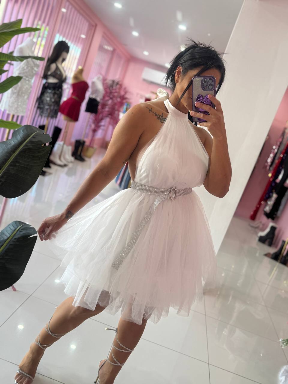 Swan Mesh dress Medium