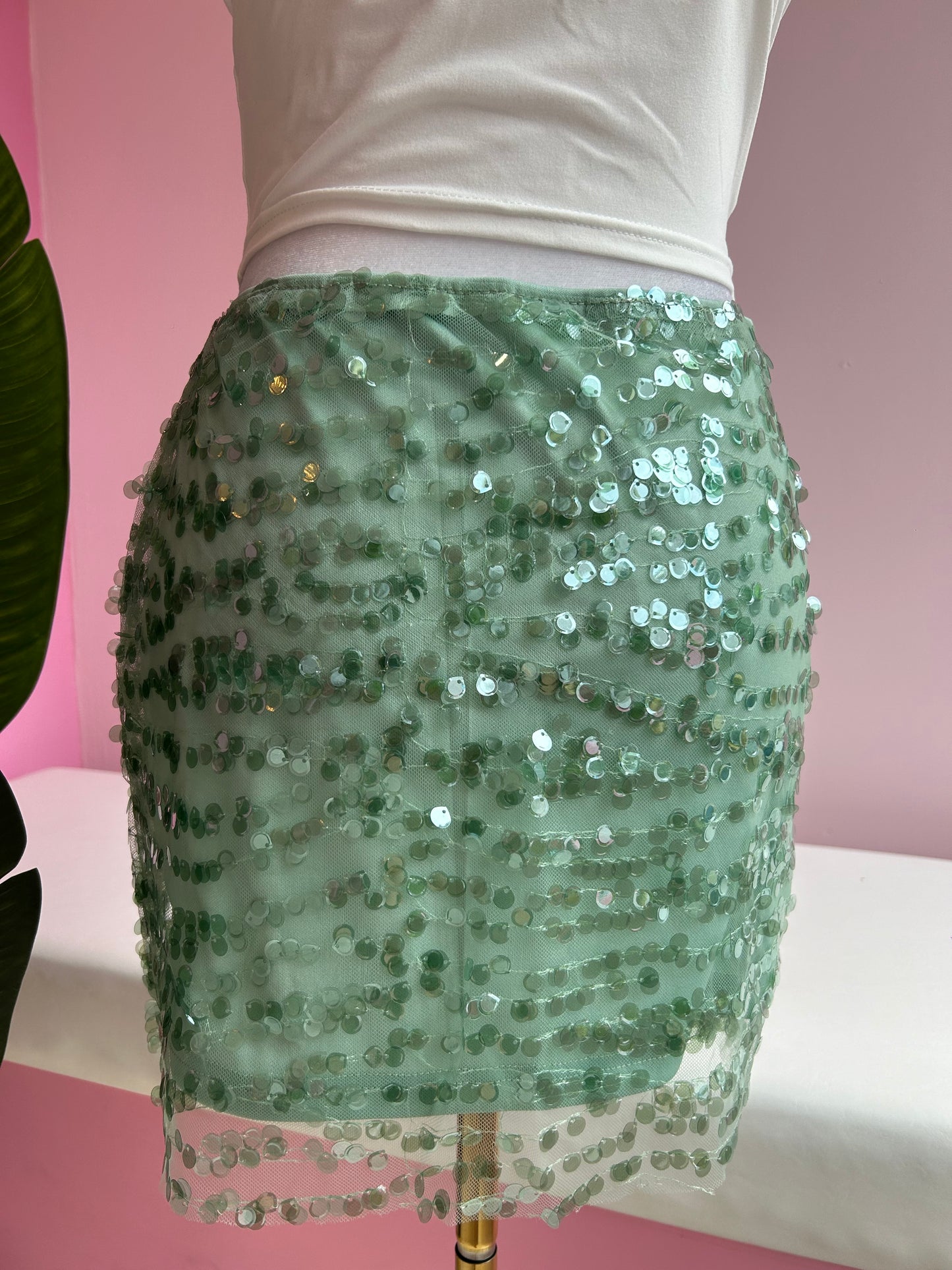Menta Sequins Skirt