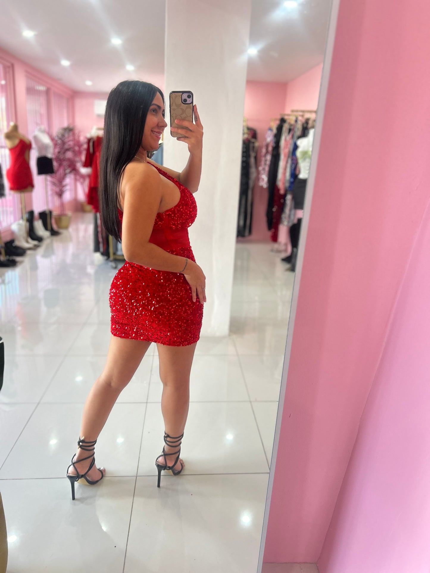 Cross lentejuelas dress