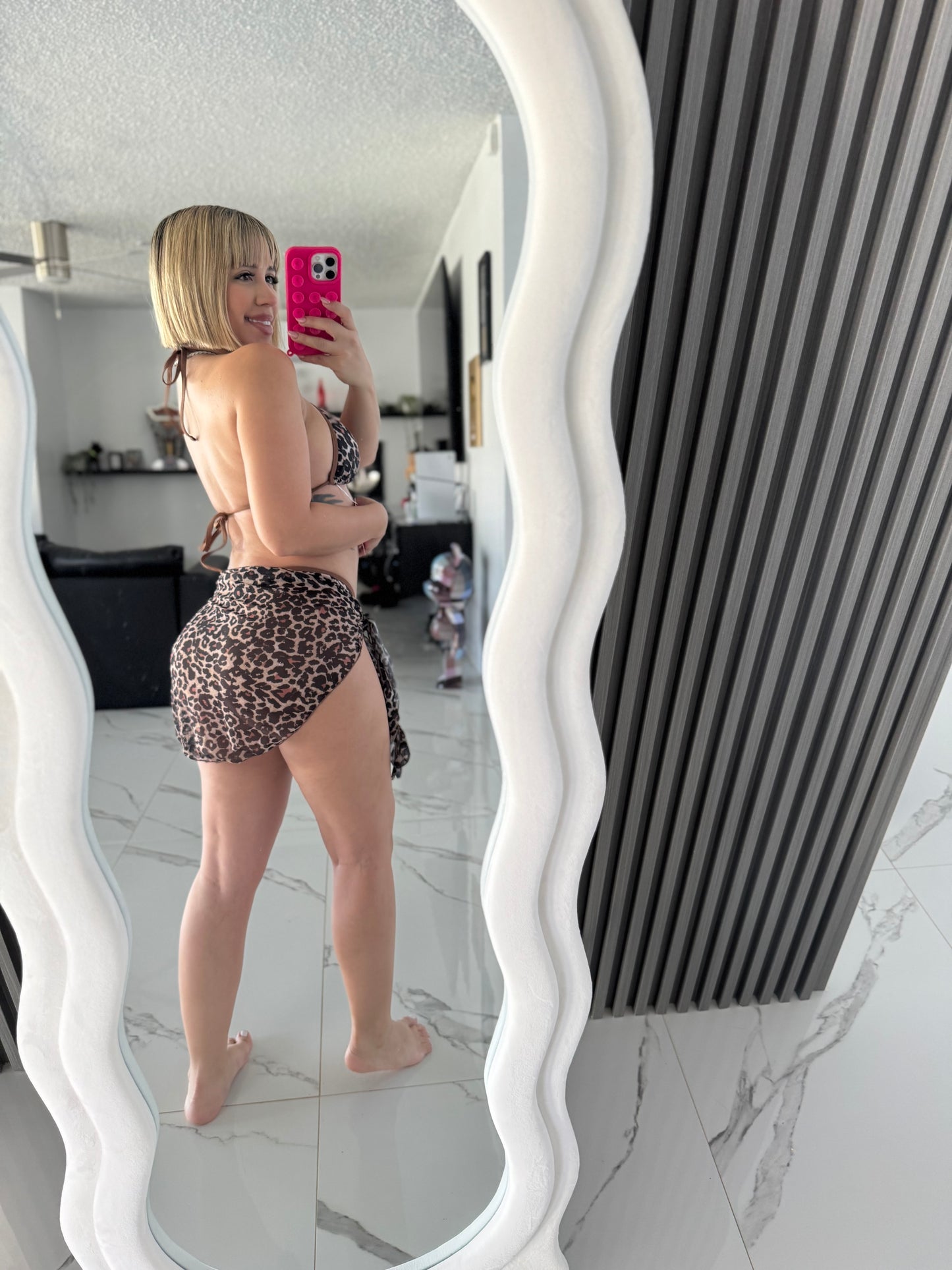 Leopard Thong Bikini Set