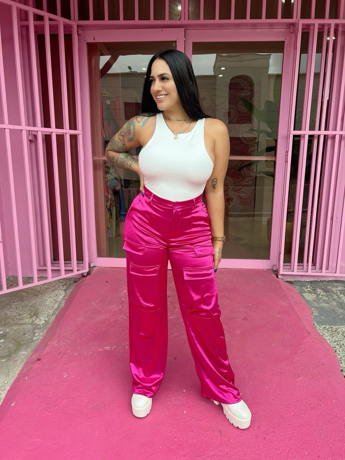 Cargo Satin Spandex