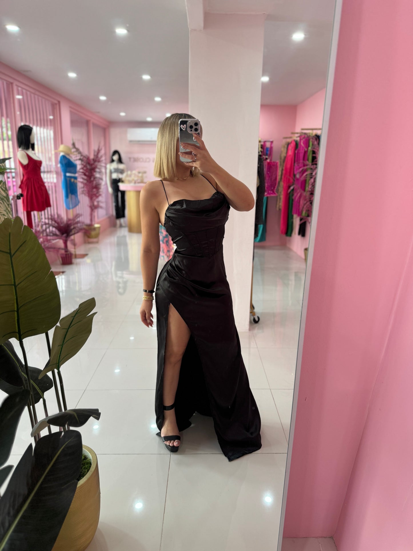 Satin Fiesta Long Dress