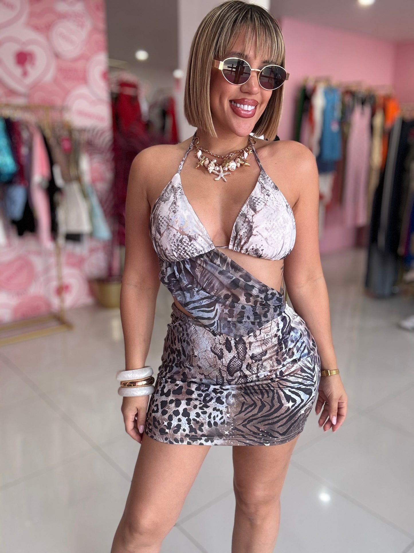 Animal print dress