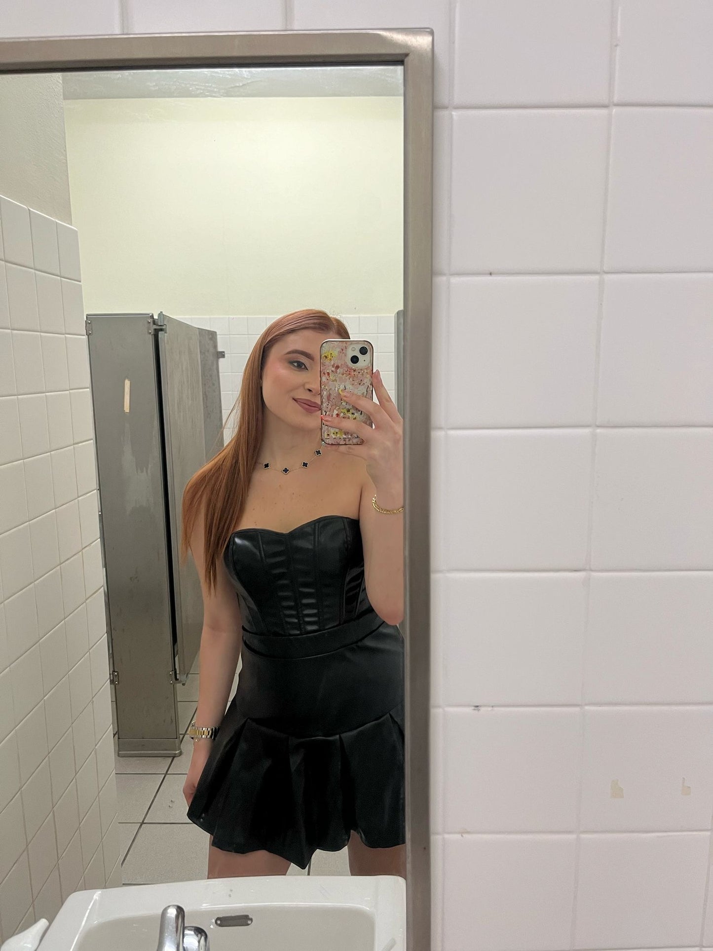 Leather tablitas Skirt