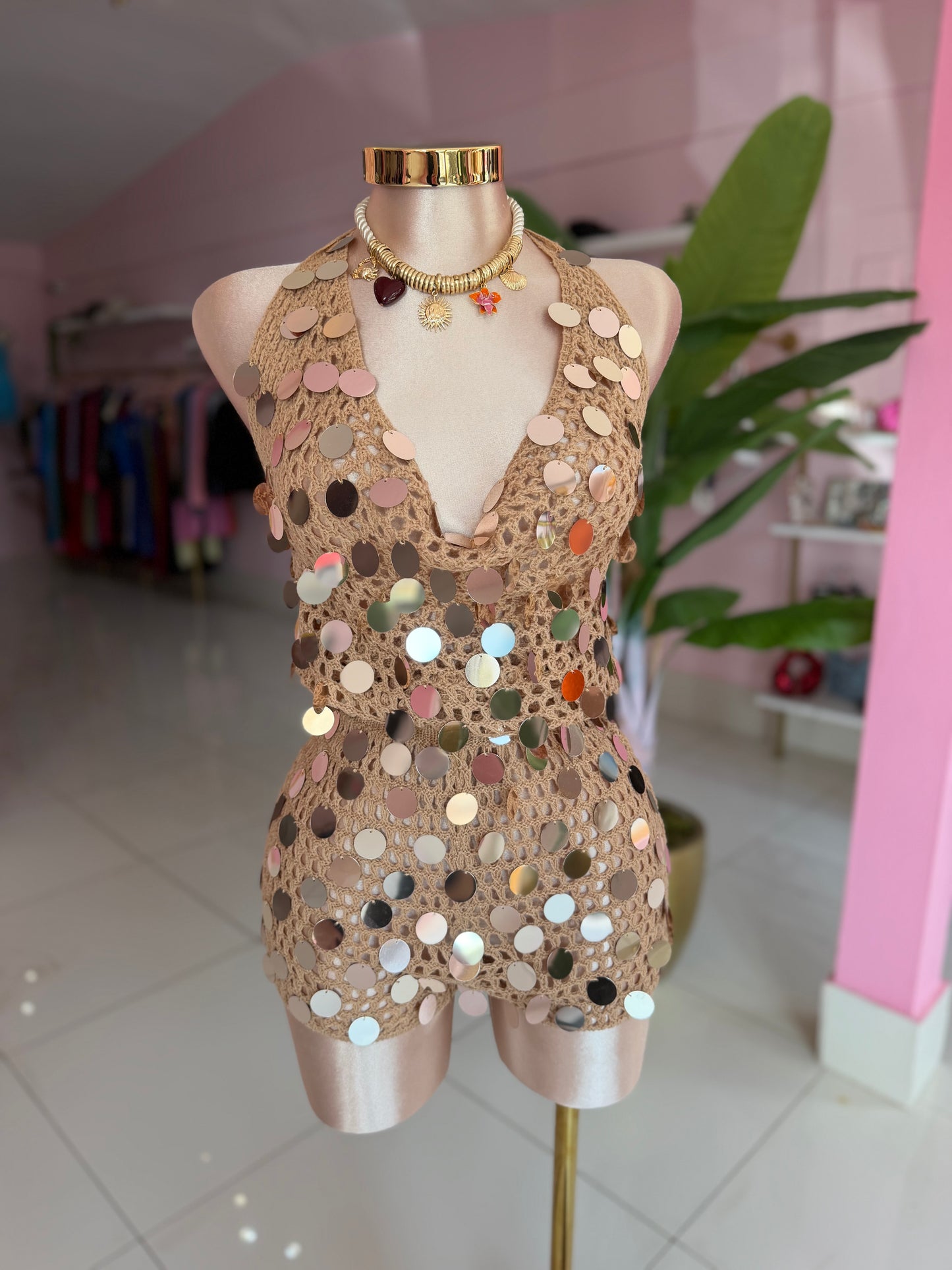 Party crochet short set