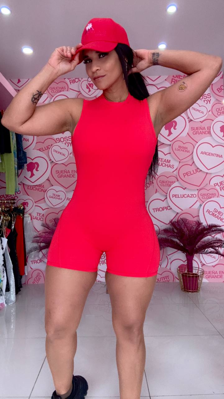 Romper Turtle Neck Espalda Abierta