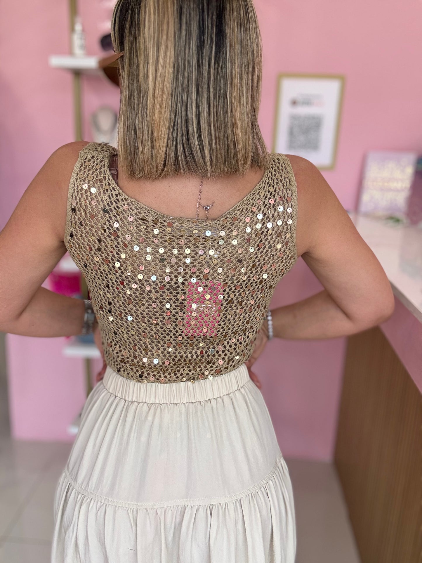 Arena sequins top