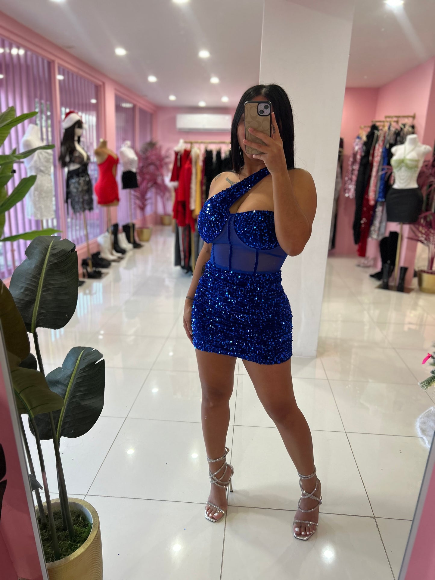 Cross lentejuelas dress