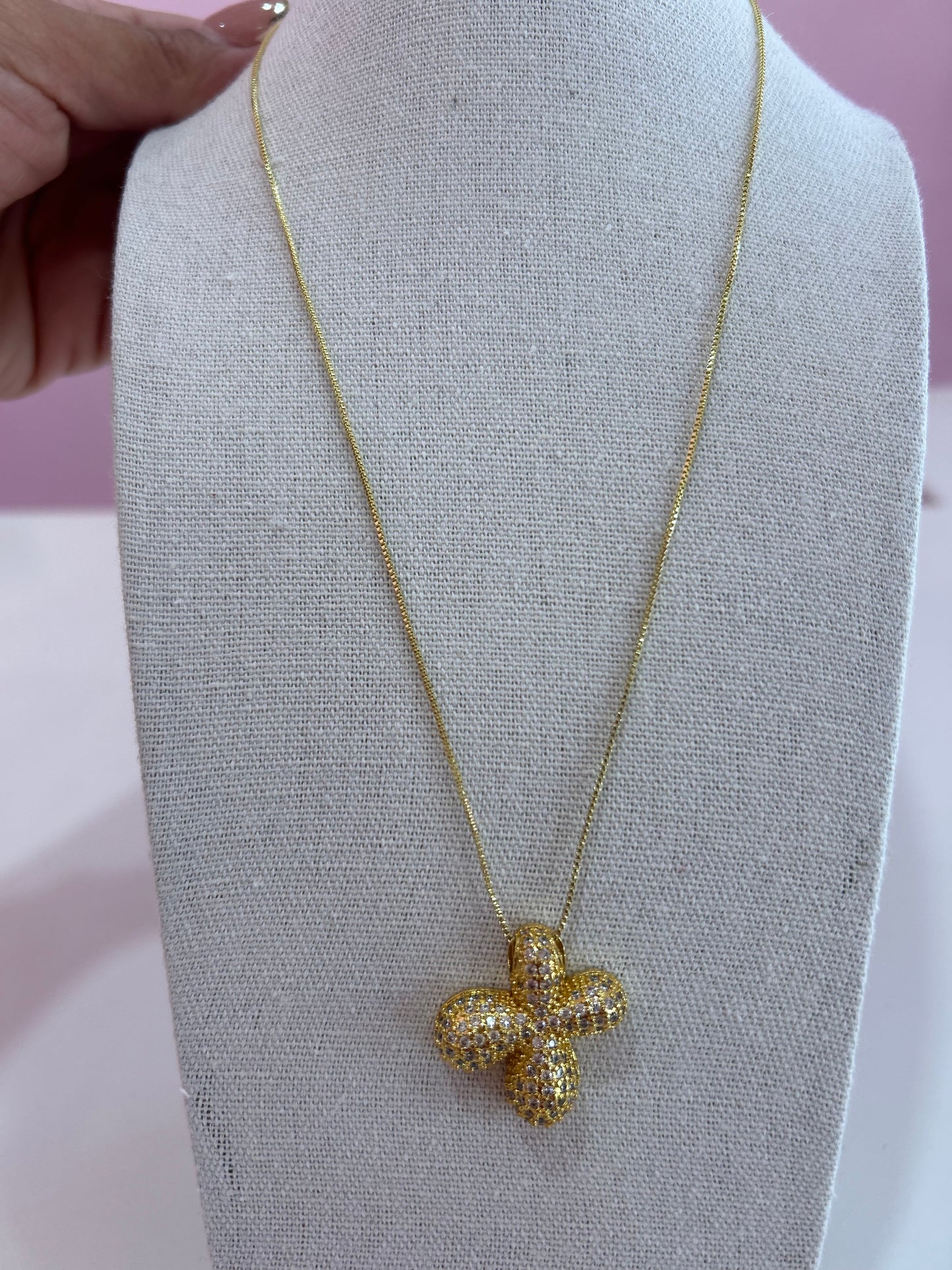 Collar Letra Circonia Stainless Steel