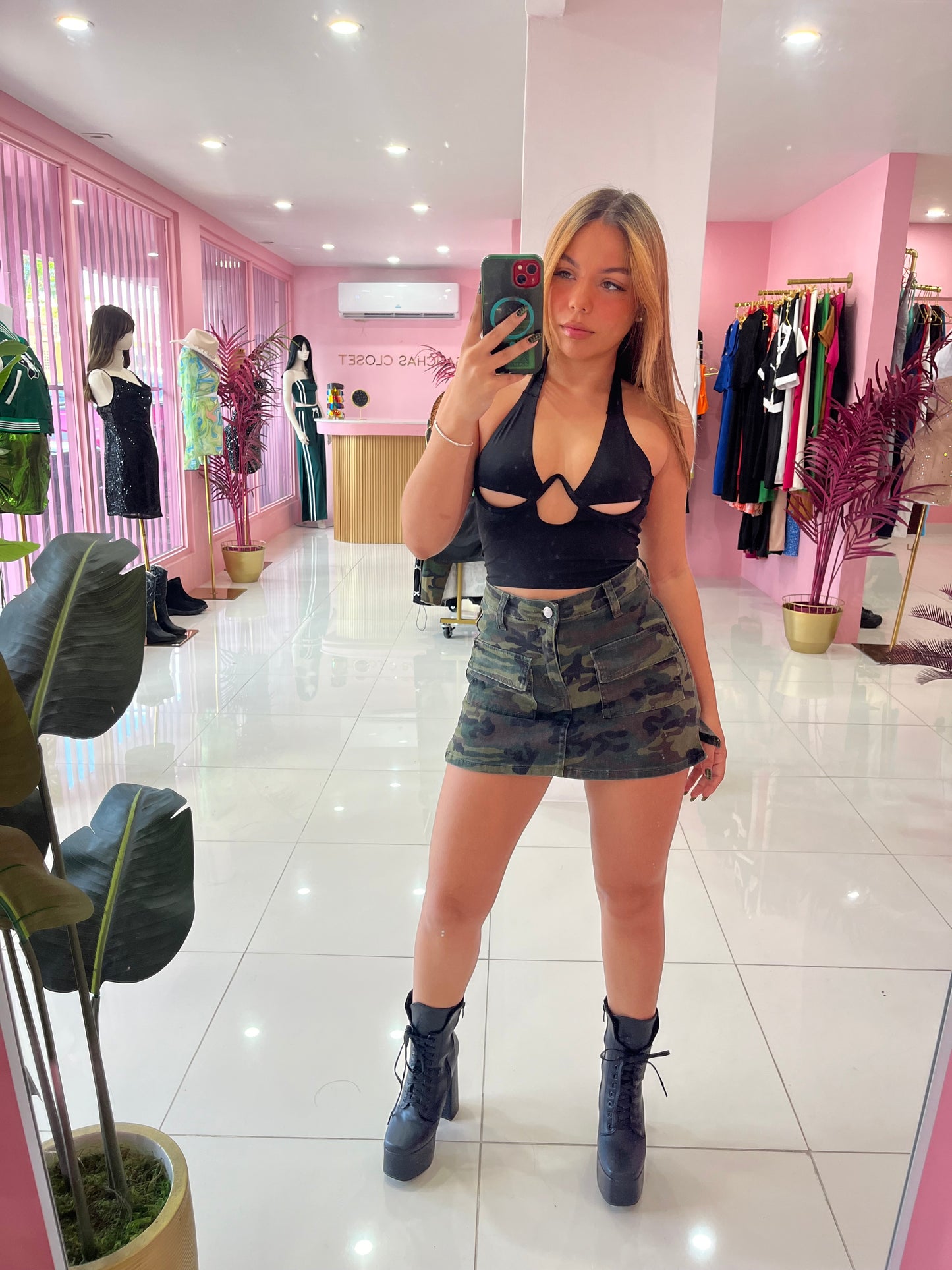 Otoño denim skort