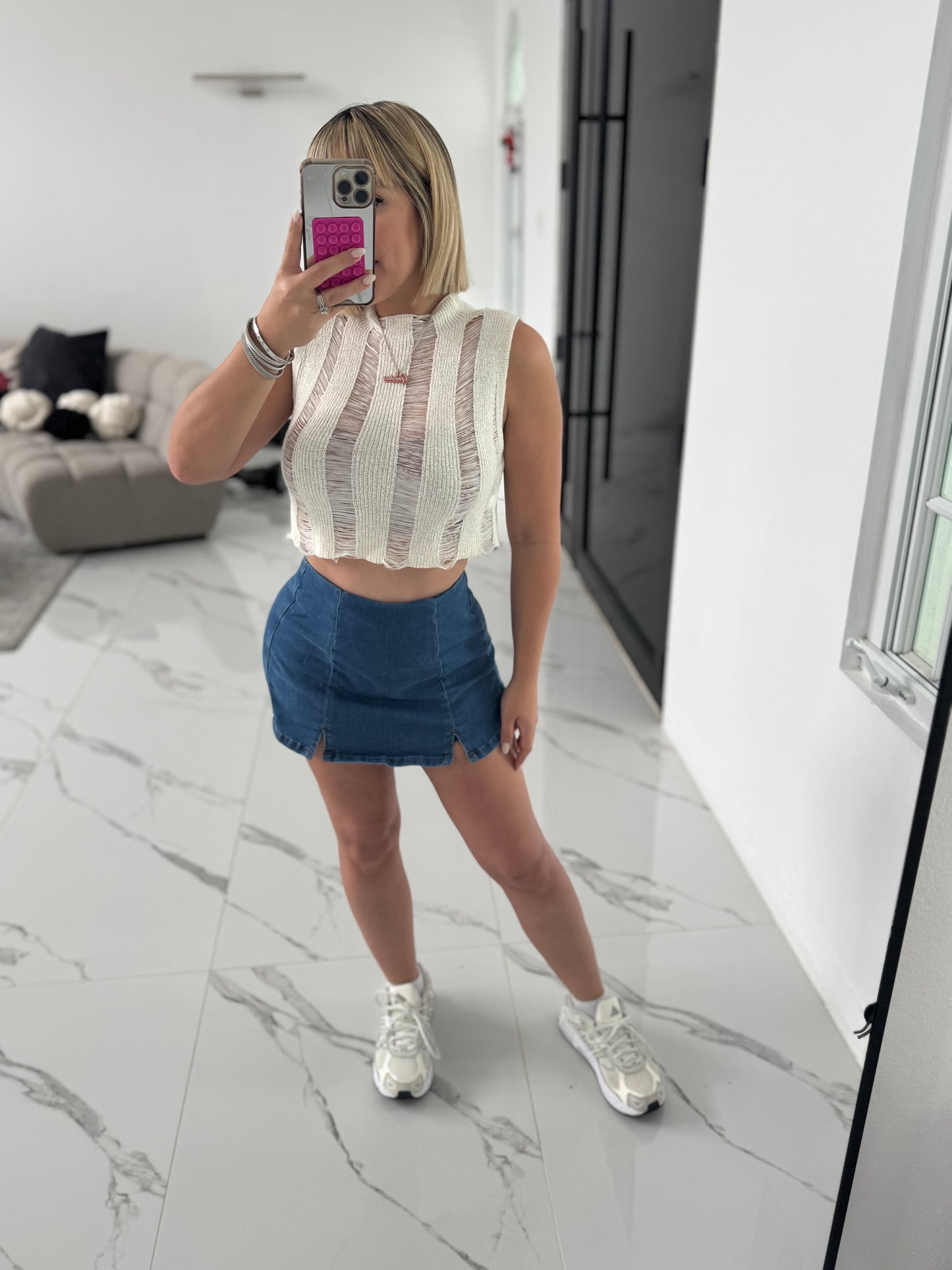 Crop Top Tejida