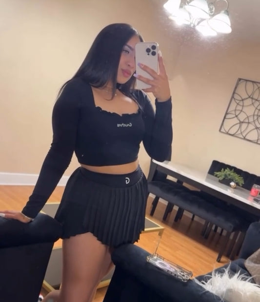 Ruffles Manga Larga Sport Top