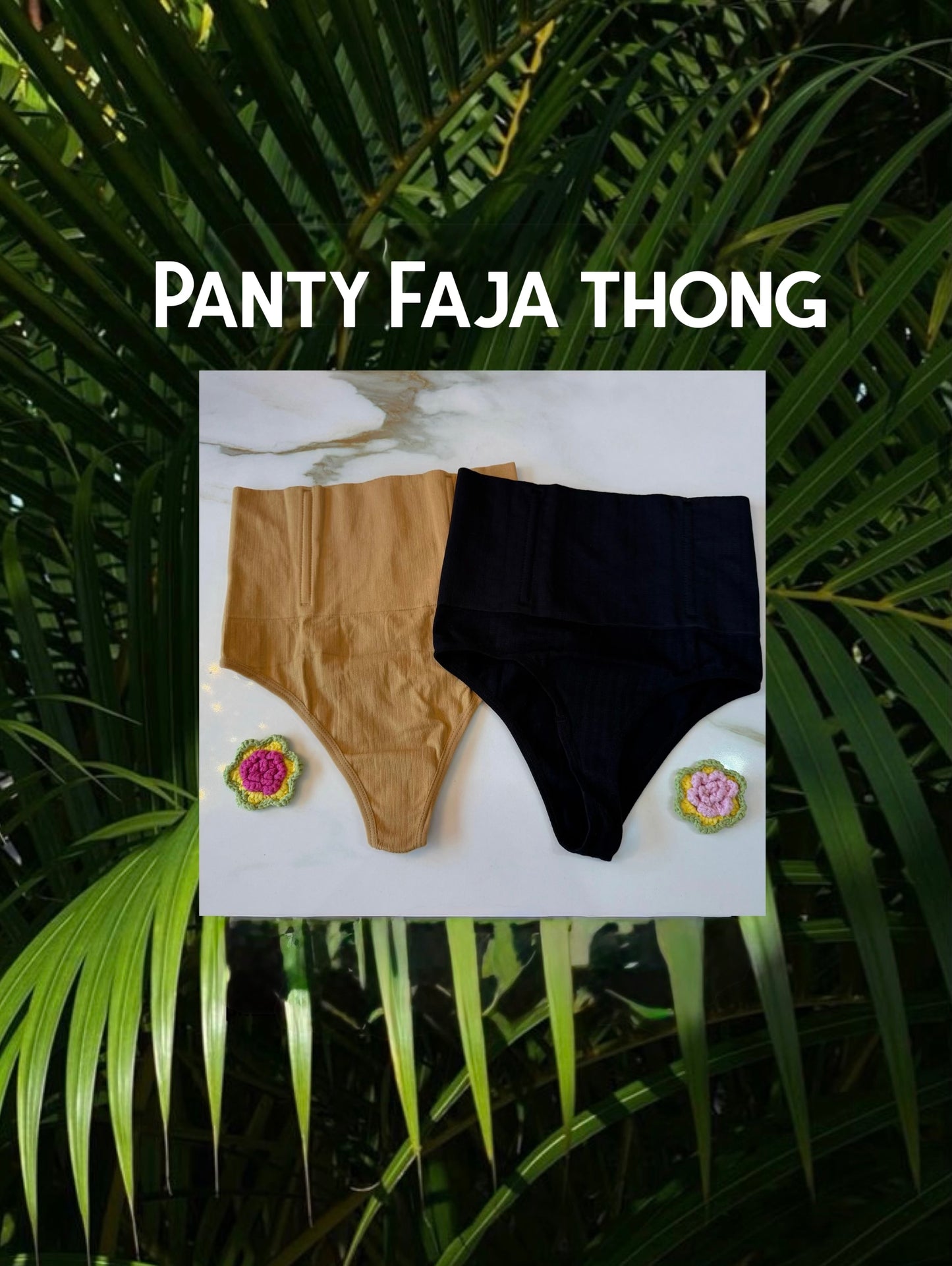 Panty Faja Thong Textura (alta compresión)